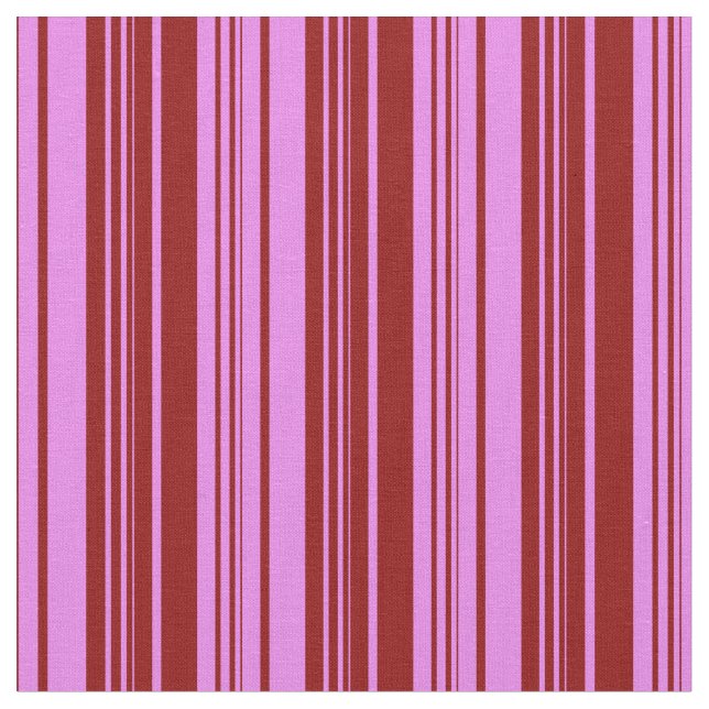Violet och Mörk Red Linjer Mönster Tyg (Närbild)