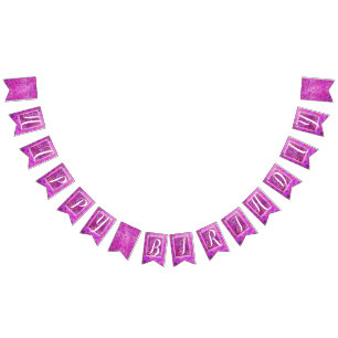 Violet och Rosa Fairy Birthday Vimplar