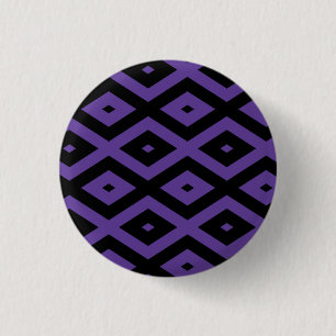 Violet och svart diamant mönster knapp