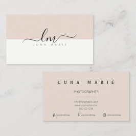 Violet och vitt, kalligrafens monogram minimalisti