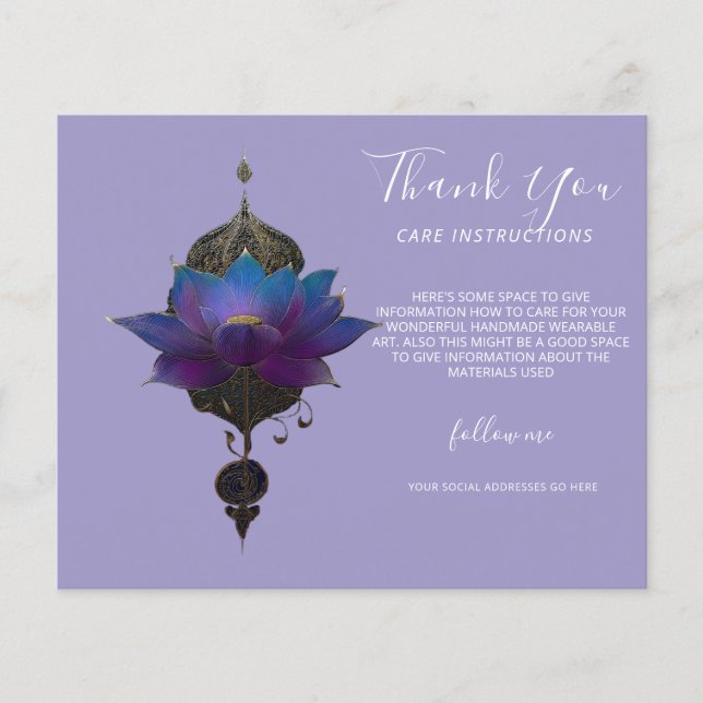 VIOLET ORACLE | MYSTISK LOTUS-EMBLEM FLYGBLAD (Framsidan)