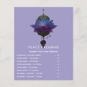 VIOLET ORACLE MYSTISK LOTUS-EMBLEM FLYGBLAD