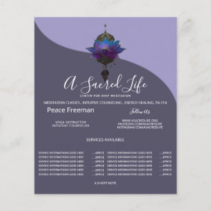 VIOLET ORACLE MYSTISK LOTUS-EMBLEM FLYGBLAD