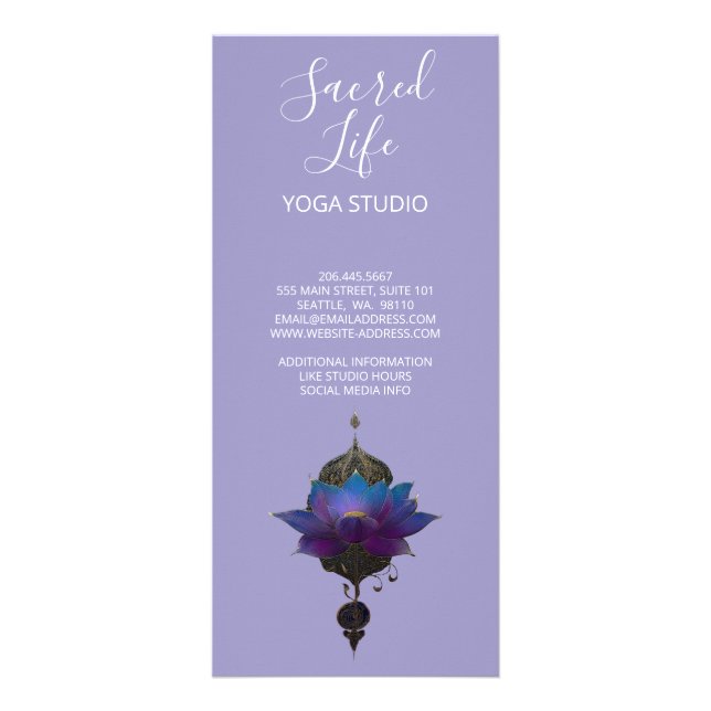VIOLET ORACLE | MYSTISK LOTUS-EMBLEM REKLAMKORT (Baksidan)