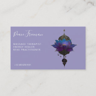 VIOLET ORACLE MYSTISK LOTUS-EMBLEM VISITKORT