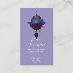 VIOLET ORACLE MYSTISK LOTUS-EMBLEM VISITKORT