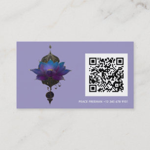 VIOLET ORACLE MYSTISK LOTUS-EMBLEM VISITKORT