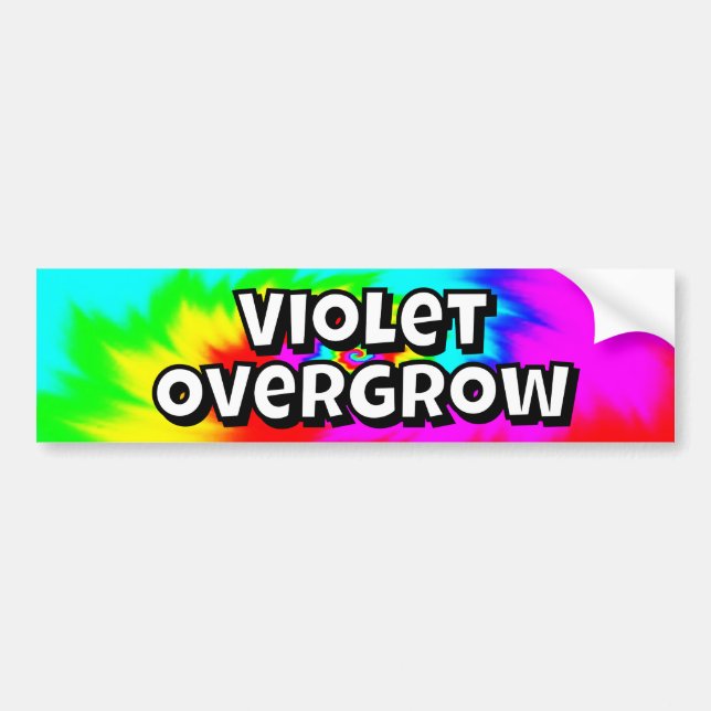 Violet överväxt (du kan ändra orden) bildekal (Framsidan)