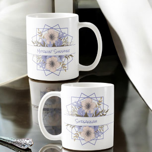 Violet Pastel Fem Petal Vild Ro Anpassningsbar Kaffemugg