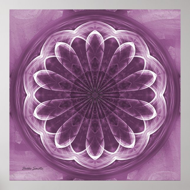 Violet Petals Abstrakt Skriv ut Poster (Framsidan)