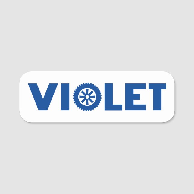 Violet Petrol Head Namnbricka (Framsida)