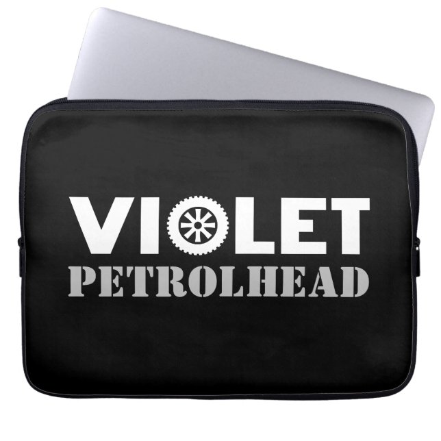 Violet Petrolhead Laptop Fodral (Framsidan)