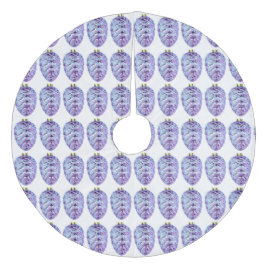 Violet Pinecones Julgran Skirt Julgransmatta Fleece