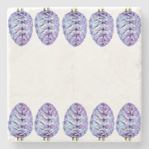 Violet Pinecones Stone Underlägg