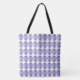 Violet Pinecones Tote Bag Tygkasse