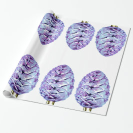 Violet Pinecones Wrapping Papper Presentpapper