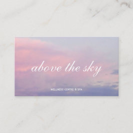 Violet pink clouds zen sunset sky photograph card visitkort