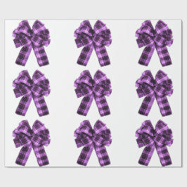 Violet Play Bows Wrapping Papper Presentpapper