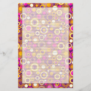 Violet Polka Dot Mönster Brevpapper