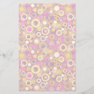 Violet Polka Dot Mönster Brevpapper