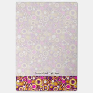 Violet Polka Dot Mönster Post-it Block