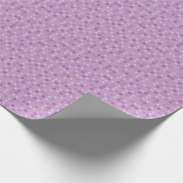 Violet Polka Dots Presentpapper (Hörn)
