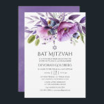 Violet Poppy Blommigt Bat mitzvah Inbjudningar<br><div class="desc">Violet,  lavendeln och lila blommor i en bat mitzvah inbjudan med handmålade vattenfärger som är designad för att snabbt och enkelt anpassas till dina händelsespecifikationer.</div>