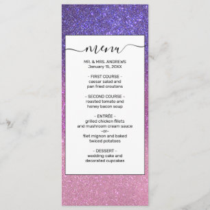 Violet Princess Rosa Triple Glitter Ombre Meny