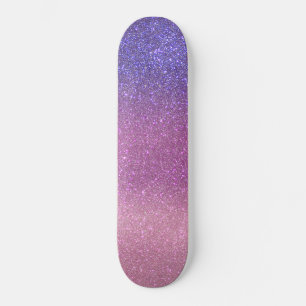 Violet Princess  Rosa Triple Glitter Ombre Mini Skateboard Bräda 18,5 Cm