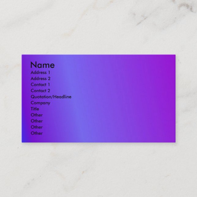 Violet Profile Card Visitkort (Framsida)