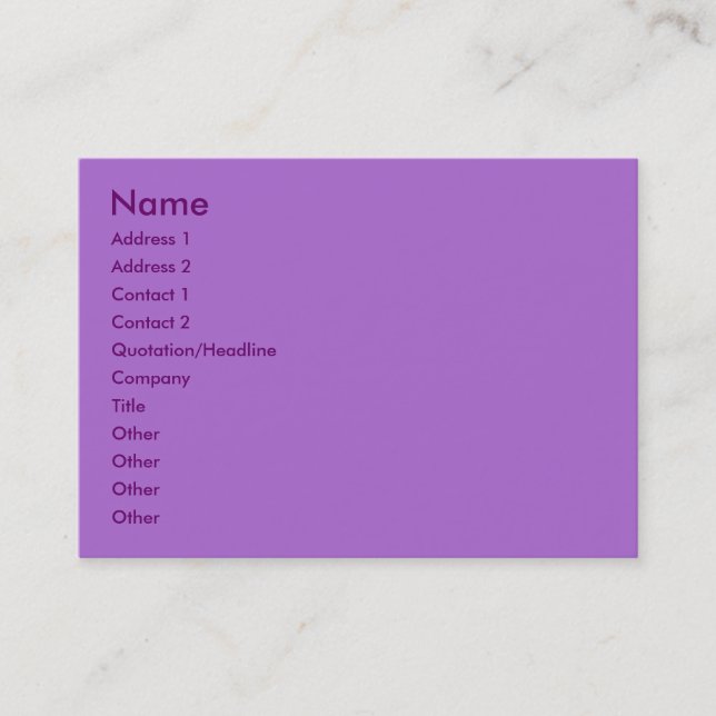 Violet Profile Card Visitkort (Framsida)