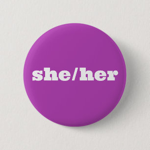 Violet Pronoun Button Knapp