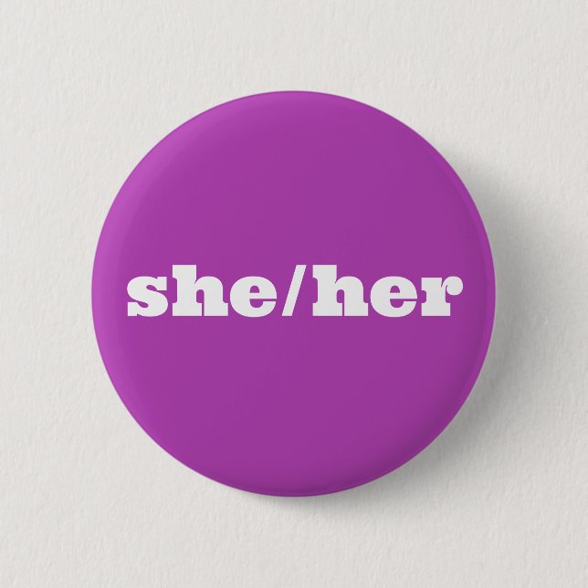 Violet Pronoun Button Knapp (Framsida)