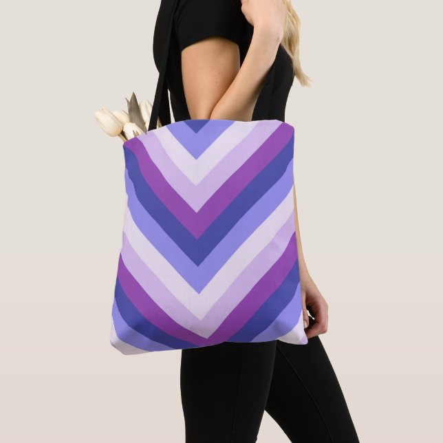 Violet Pulse Chevron Tygkasse (Närbild)