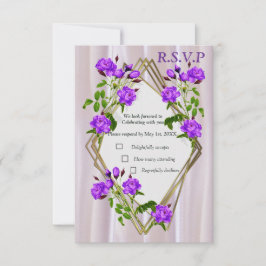 Violet Purplish-Watercolor Ro på Rosa Silke OSA Kort