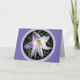 Violet Rain Lilly Encouragement Greeting Card Kort