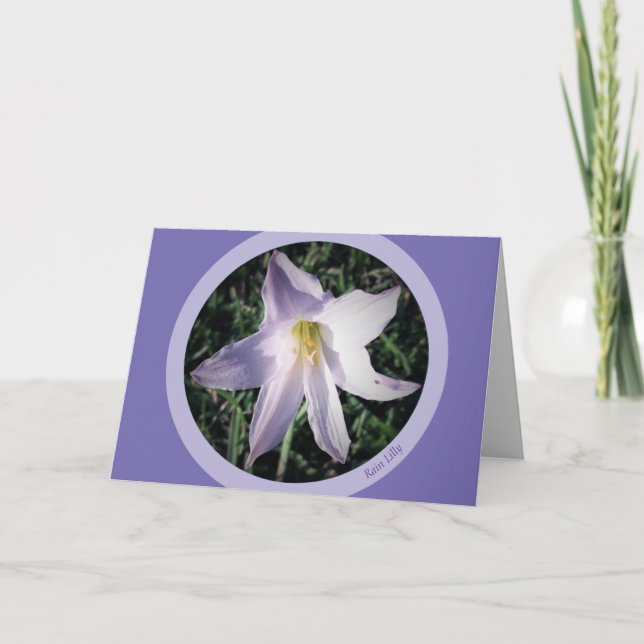 Violet Rain Lilly Encouragement Greeting Card Kort (Framsida)
