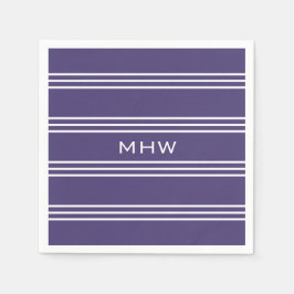 Violet Rand anpassningsbar monogram pappra blöjor Pappersservett