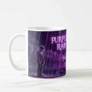 Violet Regn Känslomässig Förnyelse Sjölandskapskop Kaffemugg