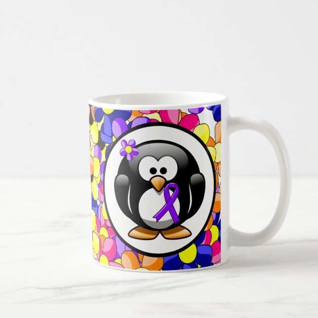 Violet Ribbon Penguin, Hodgkins lymfom Kaffemugg (Höger)