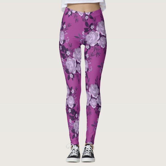 Violet Ro Mönster Leggings (Framsida)