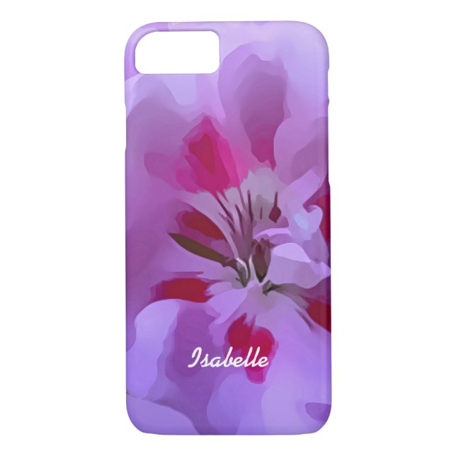 Violet Rosa Abstrakt Hibiscus Flower Personlig Case-Mate iPhone Skal (Baksida)