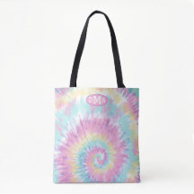 Violet Rosa Blue Tie Dye Abstrakt Monogram