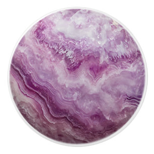 Violet Rosa Marble Mönster Knopp