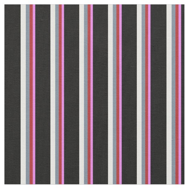 Violet, rött, lätt skiffer Grått, vitt och svart Tyg (Närbild)