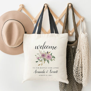 Violet & Sage Bröllop Välkommen till Tote Bag Tygkasse