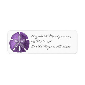 Violet Sand Dollar-etiketter Returadress Etikett