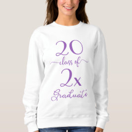 Violet Script Class of Year Student Tee Shirt