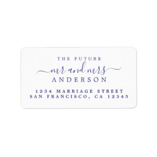 Violet Script Future Mr. Mrs Returadress Adressetikett