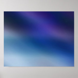 Violet, Slate Blue & Grått Abstrakt Glow Poster